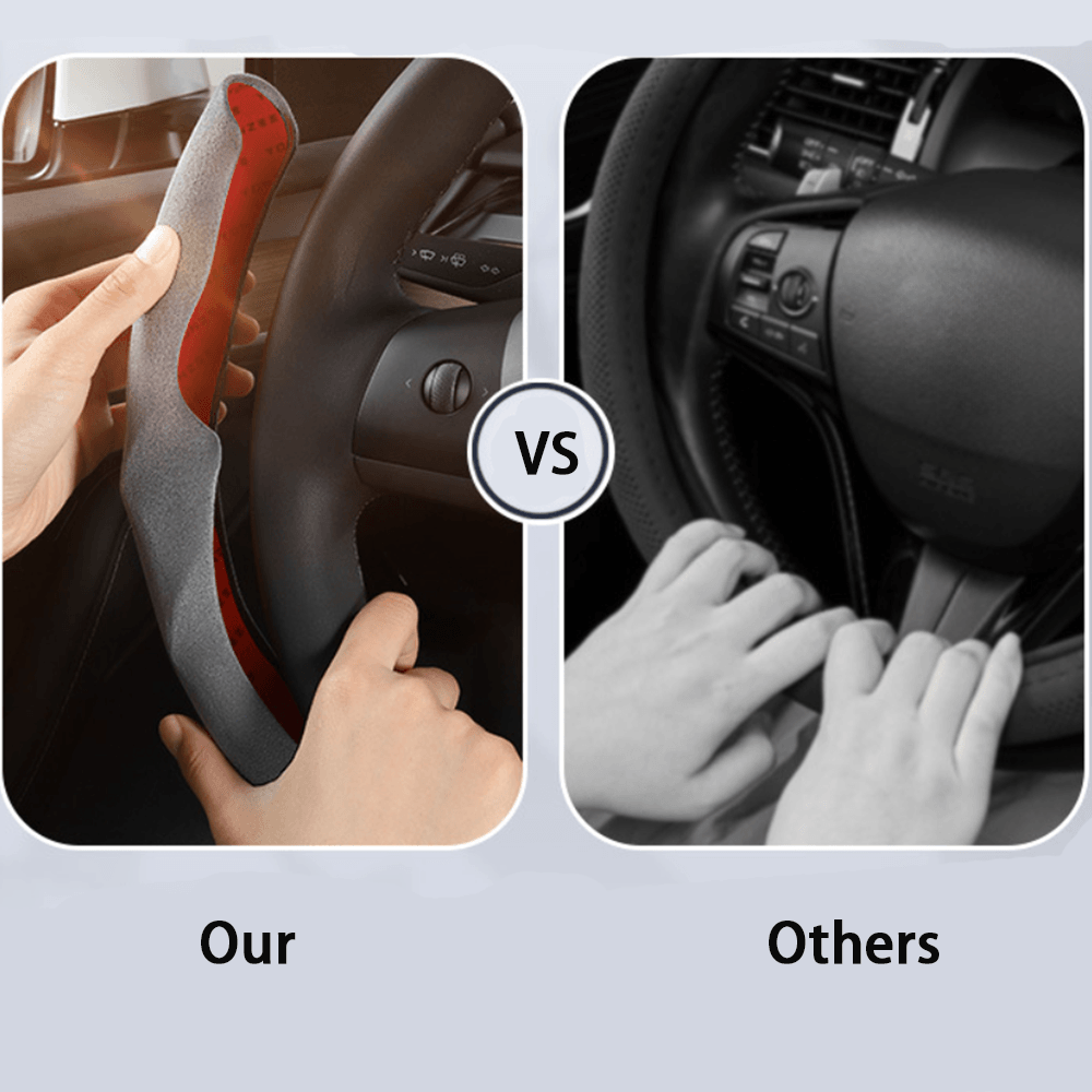 Non-Slip Microfiber Steering Wheel Wrap for Tesla Model 3 SUV 2024+ - Evooor