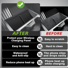 Central Console Wireless Charging Silicone Anti-Slip Pad for Cybertruck - Evooor