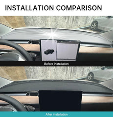 Premium Non-Reflective Dashboard Cover for Tesla Model 3/Y - Reduce Glare and Enhance Driving Visibility - Evooor