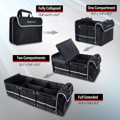 Spacious Waterproof Trunk Storage Organizer for Tesla Models S, X, 3, Y, and Cybertruck - Evooor