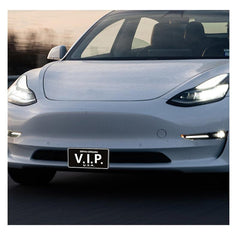 Model 3/Y No Drill Front License Plate Frame-Adjustable Movable License Plate Holder, License Plate Mount For Tesla(2017-2024) - Evooor