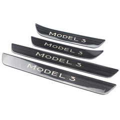 Tesla Model 3 Front / Real Door Sill Cover Protector (4 pcs) (2017-2023) - Evooor