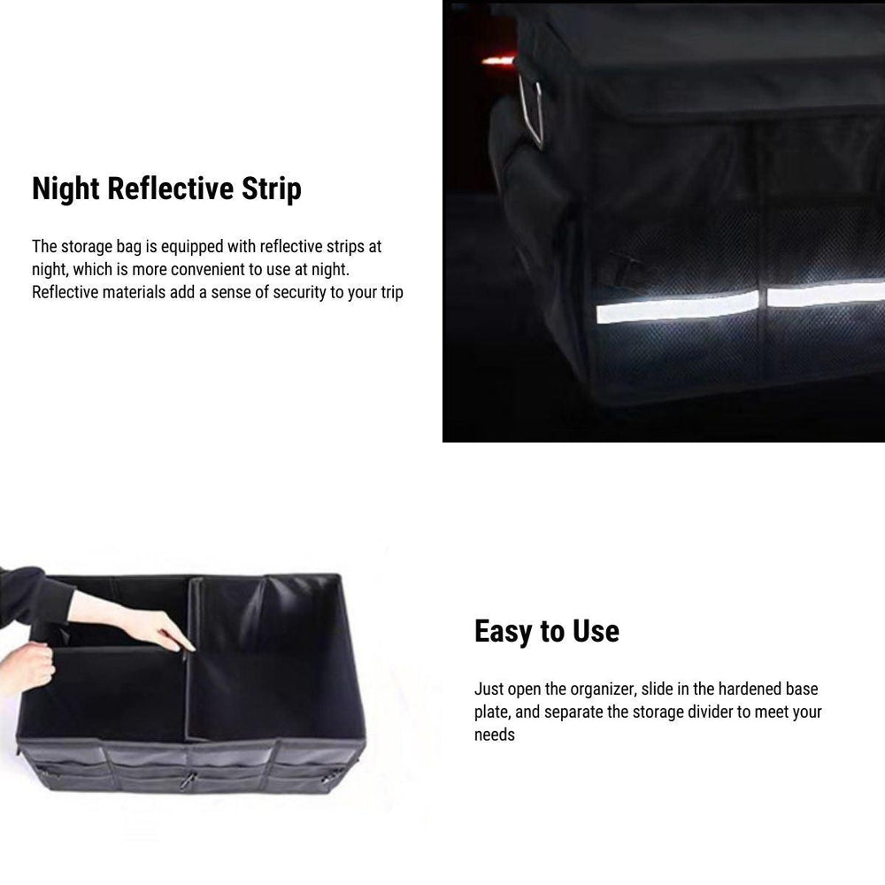 Tesla Model 3/Y/S/X/Cybertruck Organizer - Collapsible Car Trunk Organizer with Easy Storage - Evooor