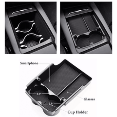 Model X/S Center Console Organizer Cup Holder for Tesla (2016-2020) - Evooor