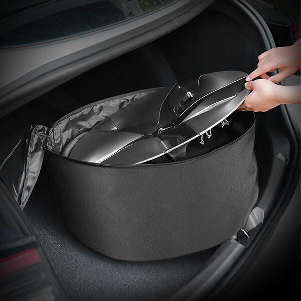 Tesla Model 3 and Model Y Wheel Cover Storage Pouch - Compatible with 19" Gemini and 18" Aero Wheels - Years 2017 to 2023 - Evooor
