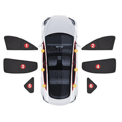 Tesla Model S(2012-2023) Privacy Thermal Insulated Curtains Window Sunshades - Tesla Camping Car Accesories for Sun Protection - Evooor