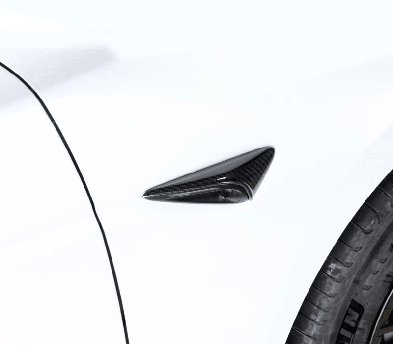 Highland Tesla Model 3 Turn Signal Camera Carbon Fiber Covers (Pack of 2) - Exclusive Upgrade - Evooor