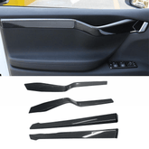 High-Quality Carbon Fiber Interior Door Panel Accents Set for Tesla Model X - Enhance Your Car's Look! - Evooor