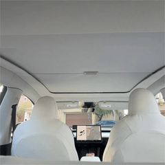 Sunshade Cover for Tesla Model 3/Y - Roll-Up Retractable Canopy with Fabric Design - Evooor