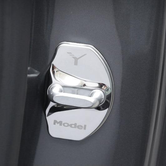 Tesla Model 3/Y Door Latch Lock Covers CF Coated (Set Of 4) - Evooor