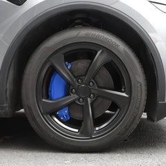 Set of 4 Red Brake Caliper Covers for Tesla Model Y - Enhanced Style for 2025+ Models - Evooor