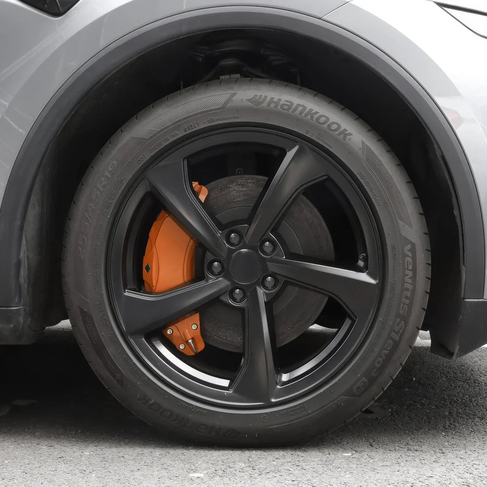 Set of 4 Red Brake Caliper Covers for Tesla Model Y - Enhanced Style for 2025+ Models - Evooor