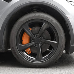 Set of 4 Red Brake Caliper Covers for Tesla Model Y - Enhanced Style for 2025+ Models - Evooor