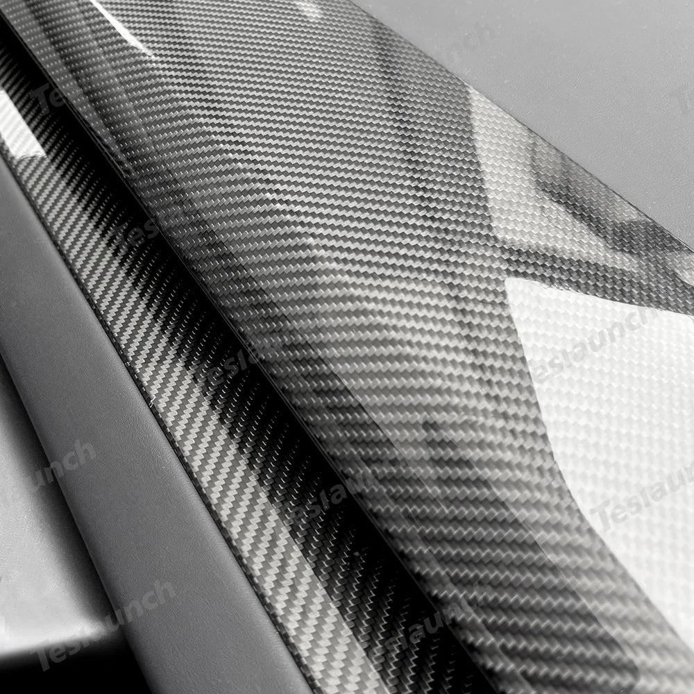 Carbon Fiber Dashboard Vent Trim Upgrade for Tesla Model Y 2025+ – Premium Juniper Finish - Evooor