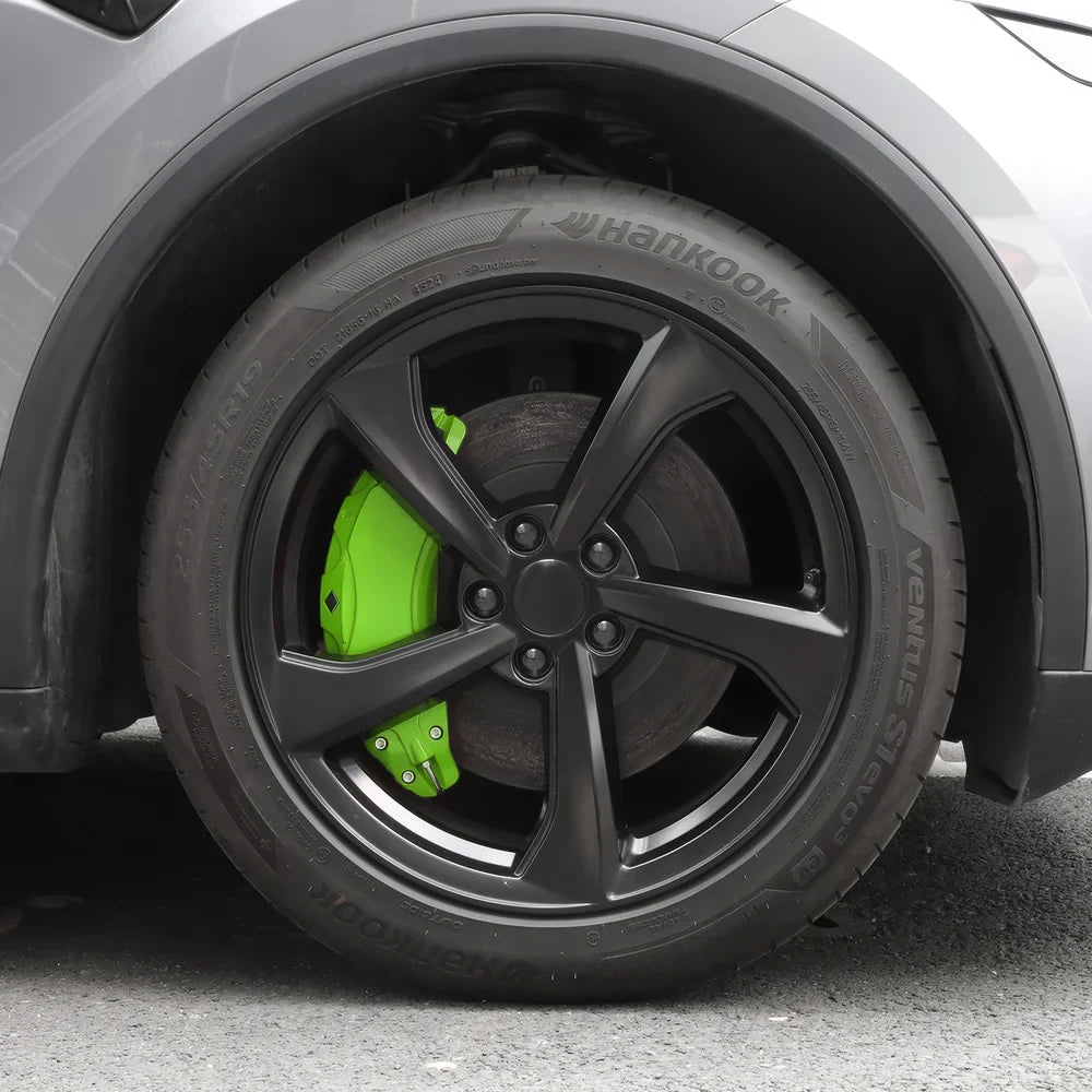 Set of 4 Red Brake Caliper Covers for Tesla Model Y - Enhanced Style for 2025+ Models - Evooor