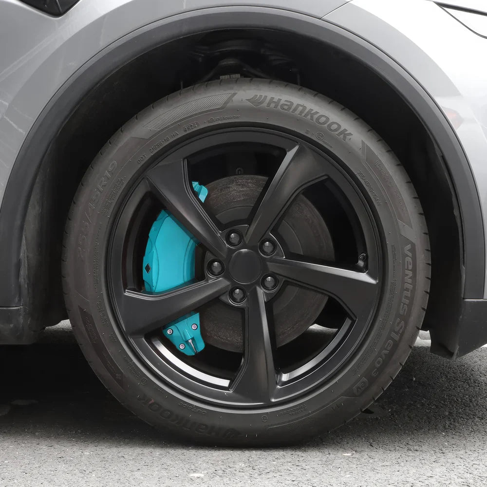 Set of 4 Red Brake Caliper Covers for Tesla Model Y - Enhanced Style for 2025+ Models - Evooor