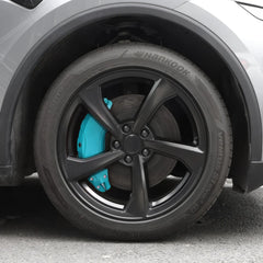 Set of 4 Red Brake Caliper Covers for Tesla Model Y - Enhanced Style for 2025+ Models - Evooor