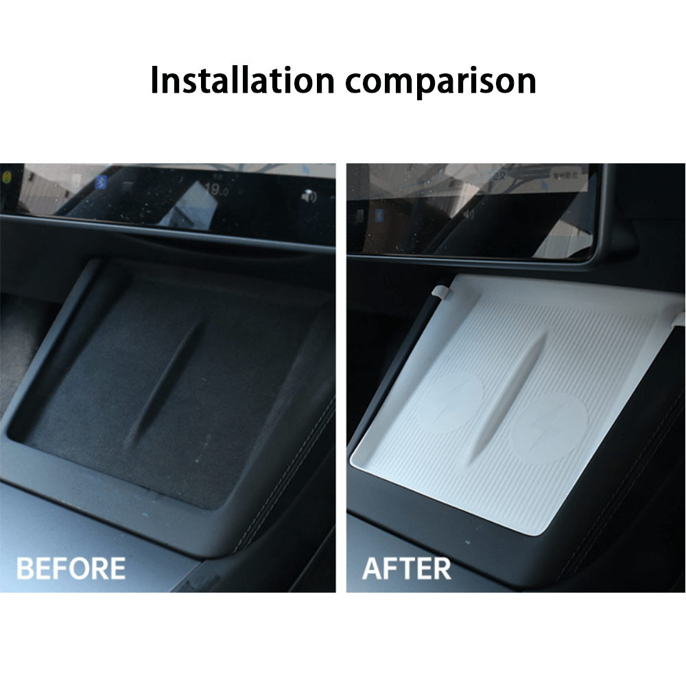 Anti-Slip Silicone Wireless Charging Pad for Tesla Model Y Juniper 2025+ - Evooor