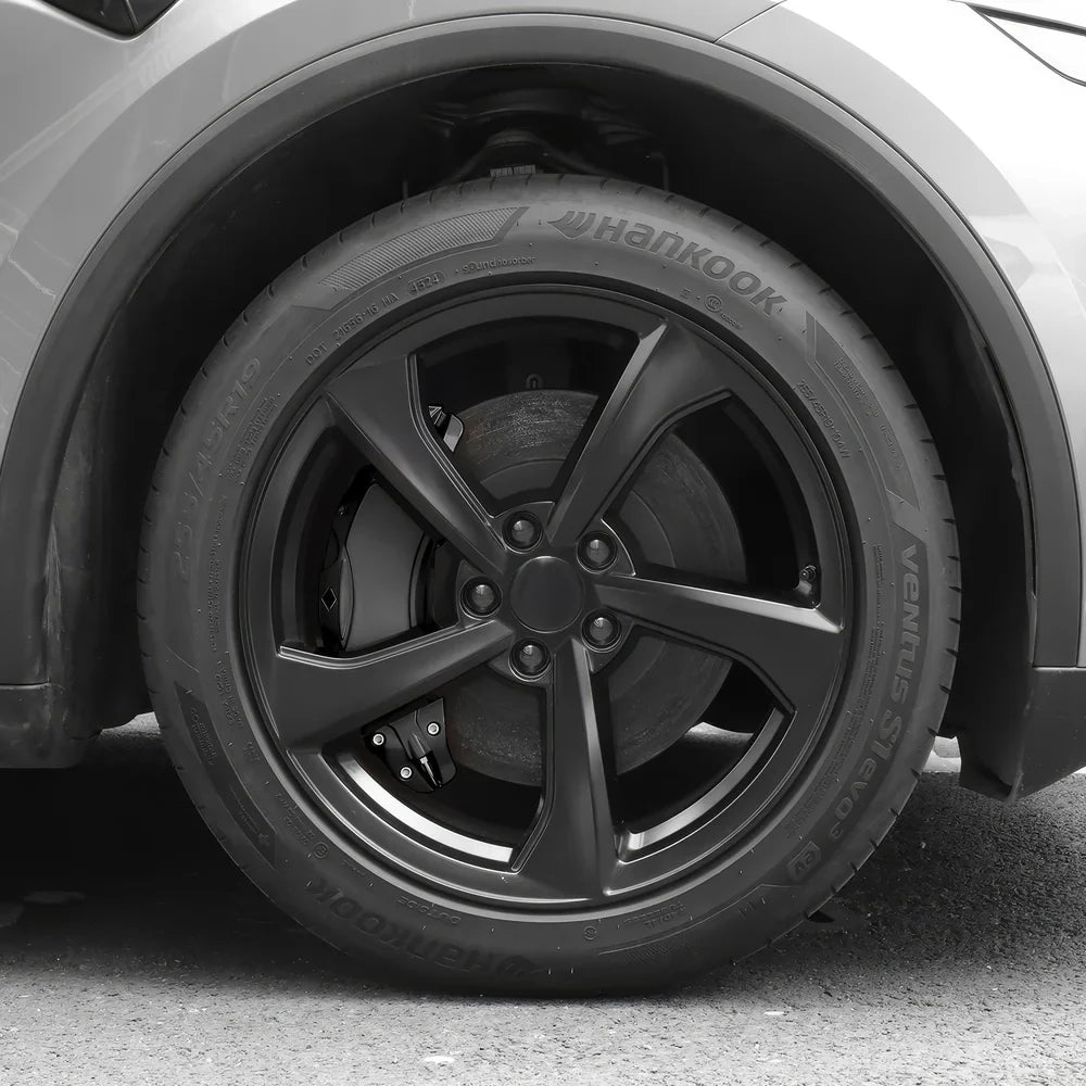 Set of 4 Red Brake Caliper Covers for Tesla Model Y - Enhanced Style for 2025+ Models - Evooor