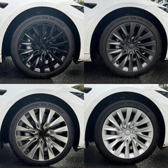 Nova Style Wheel Hubcaps (Set of 4) for Tesla 2024+ Model 3 Highland 18'' Photon Wheels (Inspired by 19'' Nova Wheels) - Evooor