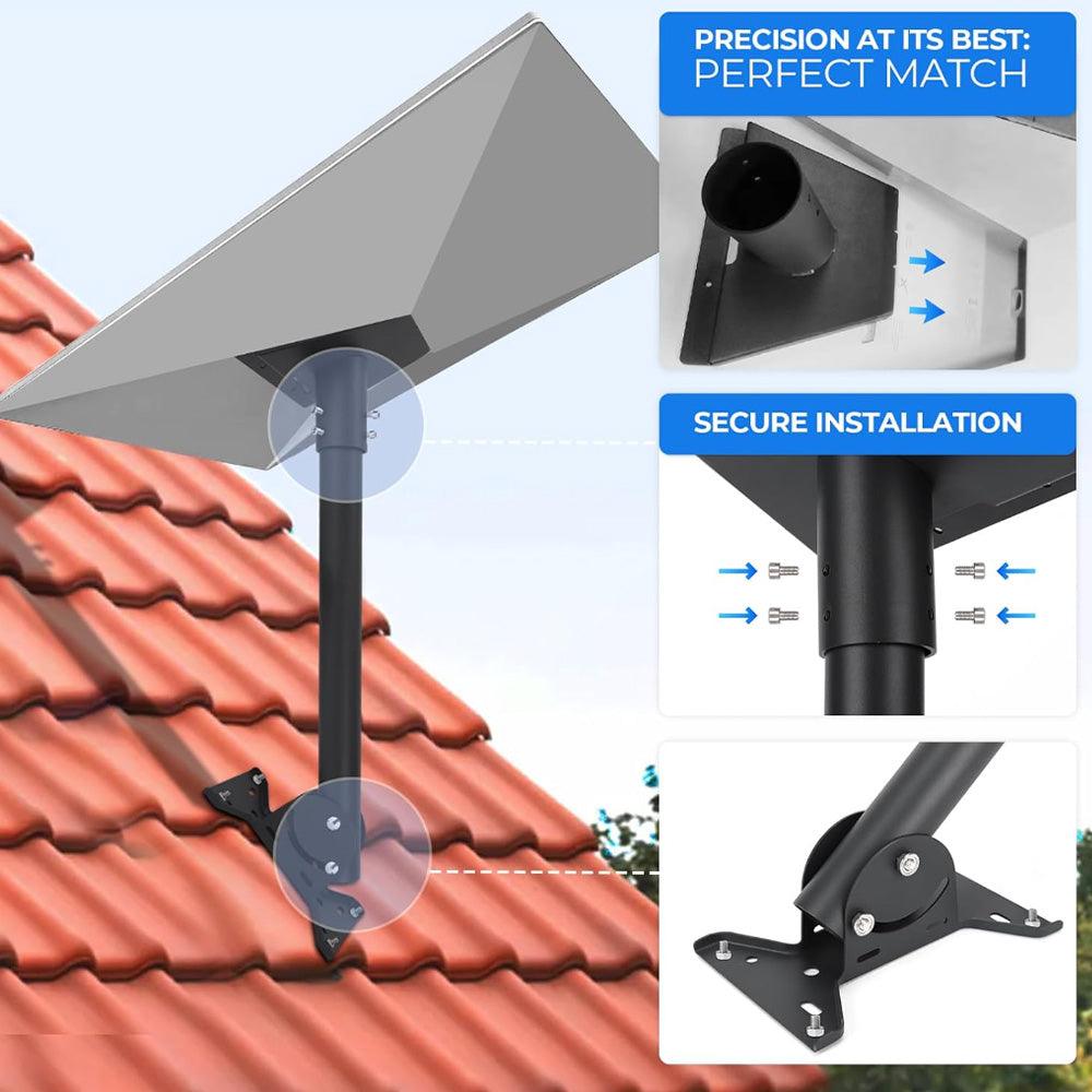 Durable Roof Pole Mount Kit for Starlink Gen 3 Satellite Dish Installation - Evooor