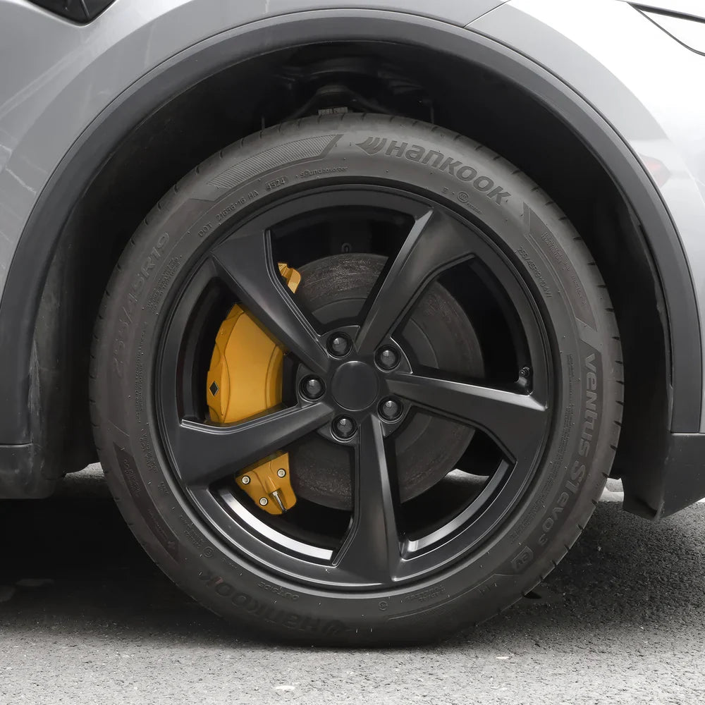 Set of 4 Red Brake Caliper Covers for Tesla Model Y - Enhanced Style for 2025+ Models - Evooor