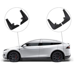 Durable Mud Flaps Set for Tesla Model X - 4 Pieces, Easy Installation (2015-2020) - Evooor