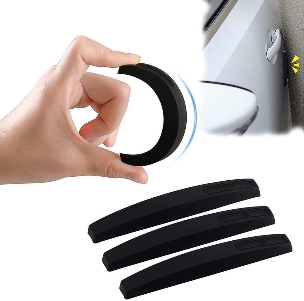 Car Door Edge Guards Set - 4 Pieces, Scratch-Resistant and Anti-Collision Protection for Tesla Model 3/Y/S/X/Cybertruck - Evooor