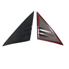 Highland Tesla Model 3 2024+ Carbon Fiber A-Pillar Triangle Spoiler Covers - Set of 2 - Evooor