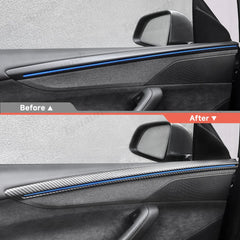Luxury Juniper 2025+ Tesla Model Y Interior Door Panel Trim Cover Set - 4 Pieces, ABS Material - Evooor
