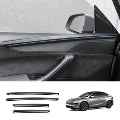 Luxury Juniper 2025+ Tesla Model Y Interior Door Panel Trim Cover Set - 4 Pieces, ABS Material - Evooor