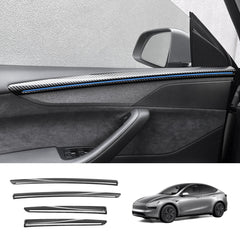 Luxury Juniper 2025+ Tesla Model Y Interior Door Panel Trim Cover Set - 4 Pieces, ABS Material - Evooor
