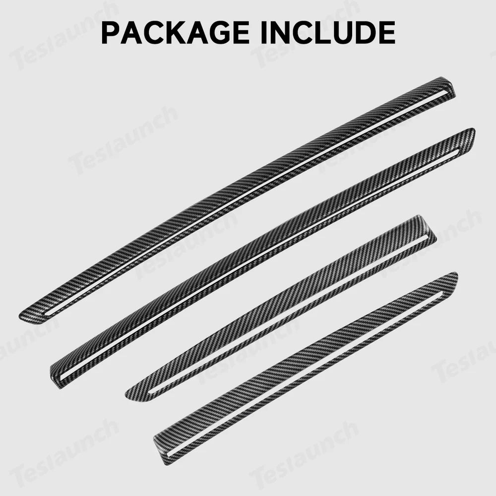 Luxury Juniper 2025+ Tesla Model Y Interior Door Panel Trim Cover Set - 4 Pieces, ABS Material - Evooor