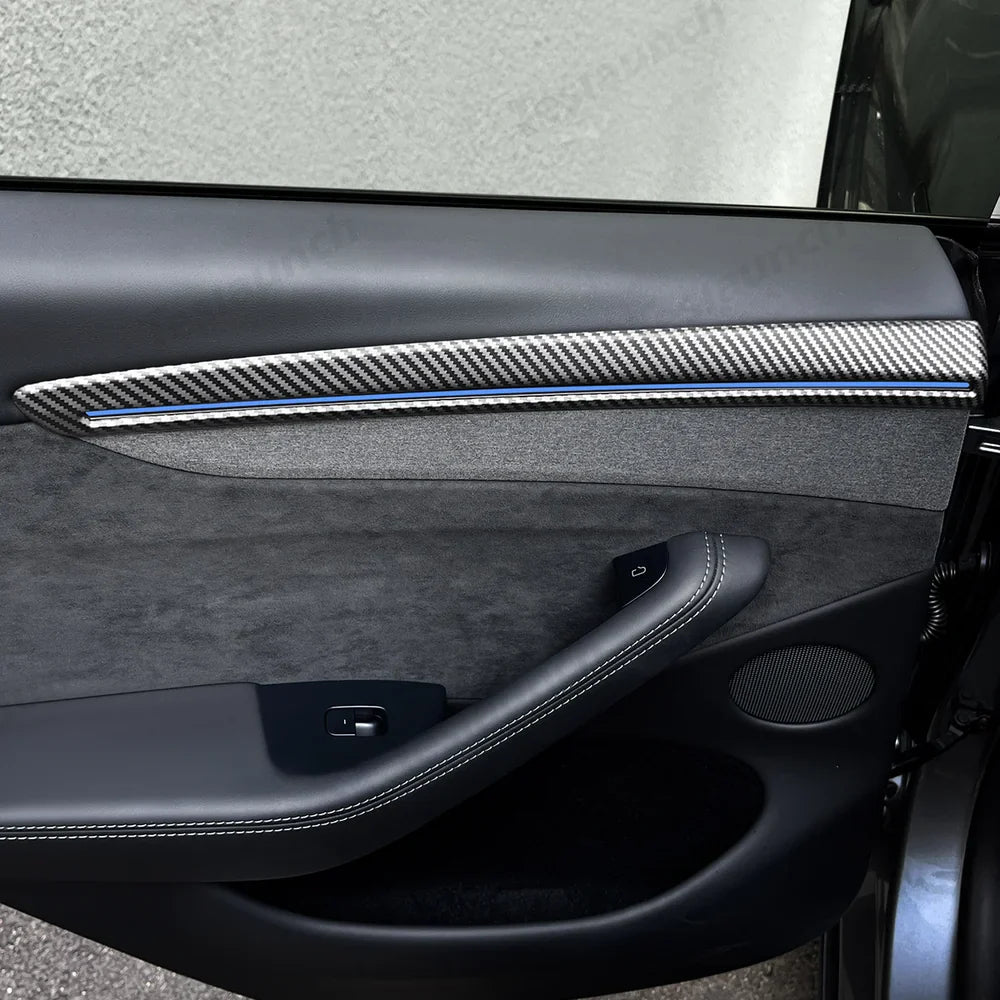 Luxury Juniper 2025+ Tesla Model Y Interior Door Panel Trim Cover Set - 4 Pieces, ABS Material - Evooor