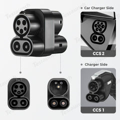 EV Charging Adapter: Upgrade from CCS1 to CCS2 for Faster Charging Speeds - Evooor