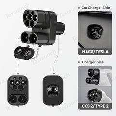 CCS2 to Tesla Model 3/X/Y/S AC+DC Charging Adapter - Electric Vehicle Charger Solution - Evooor