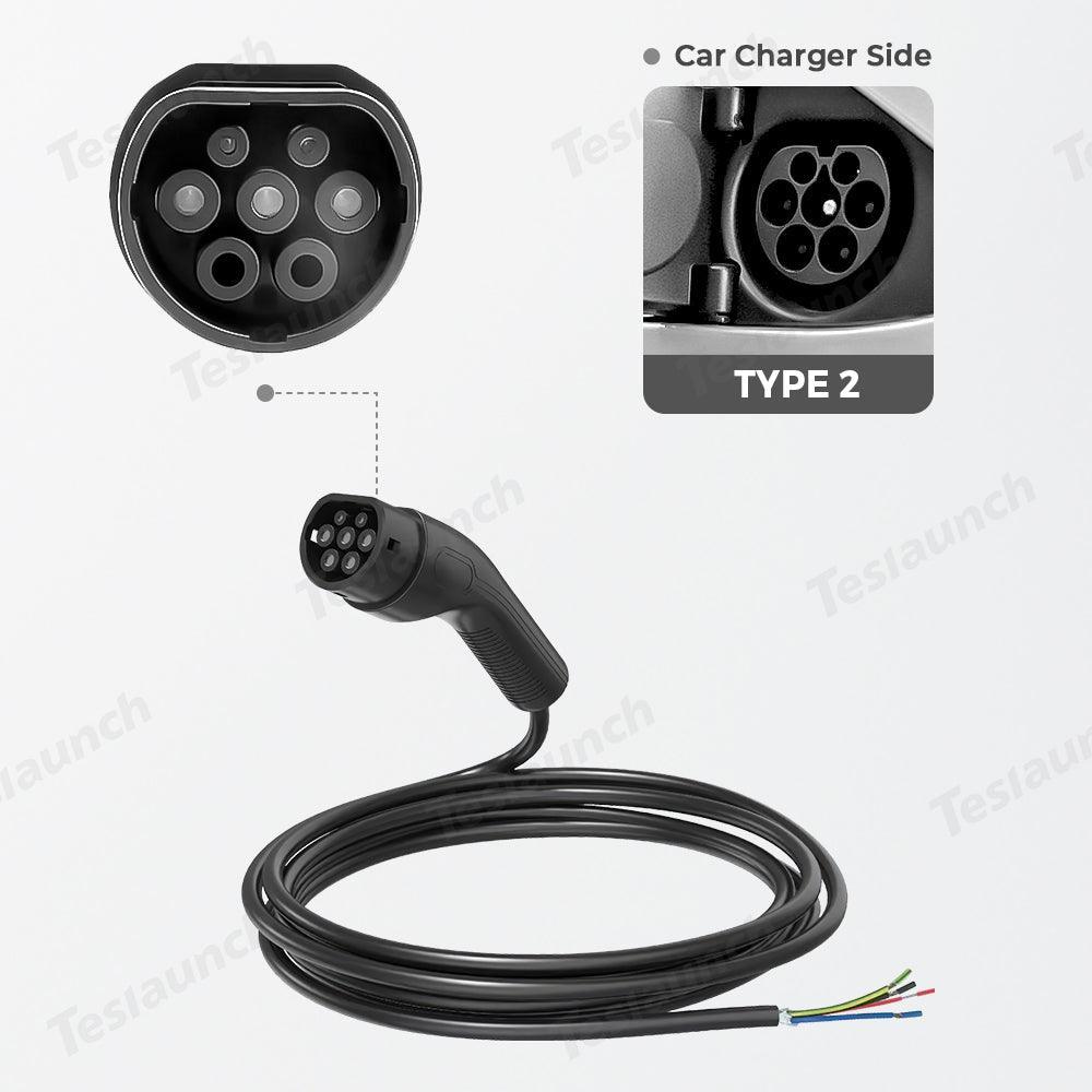 Premium Type 2 Extension Cable for IEC 62196 Electric Vehicle Chargers - Universal Compatibility - Evooor