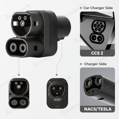 CCS2 Electric Vehicle Adapter for NACS and Tesla Charging Stations - Evooor