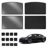 Tesla Model S Upgrade Built-in Reflective Sunroof Sunshade - Lightweight Reflective Silver Coated Sun Visor - Evooor