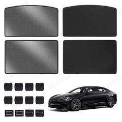 Tesla Model S Upgrade Built-in Reflective Sunroof Sunshade - Lightweight Reflective Silver Coated Sun Visor - Evooor