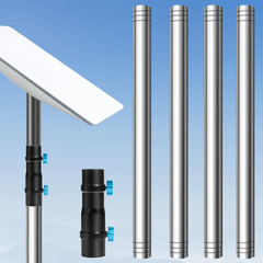 7FT Ground Pole RV Mount Kit with Adapter for Starlink Gen 2 Dish - Evooor