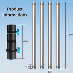 7FT Ground Pole RV Mount Kit with Adapter for Starlink Gen 2 Dish - Evooor