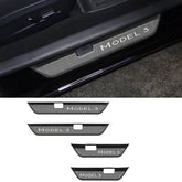 High-Quality Anti-Scratch Door Sill Guards Set for Tesla Model 3 - 2024+ (Front and Rear) - Evooor