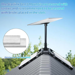 Adjustable Roof Ridge Mount Kit for Starlink Gen 3 Satellite Dish - Evooor