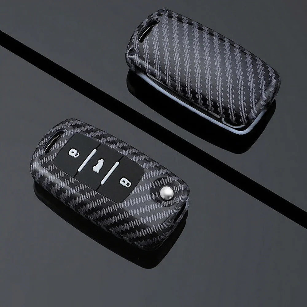 ABS Carbon Fiber Texture Car Key Case Cover For VW ID.3 2025 - Evooor