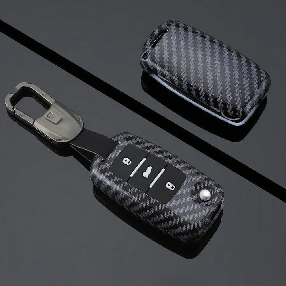 ABS Carbon Fiber Texture Car Key Case Cover For VW ID.3 2025 - Evooor