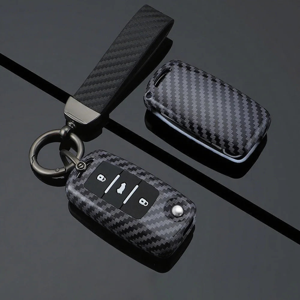 ABS Carbon Fiber Texture Car Key Case Cover For VW ID.3 2025 - Evooor
