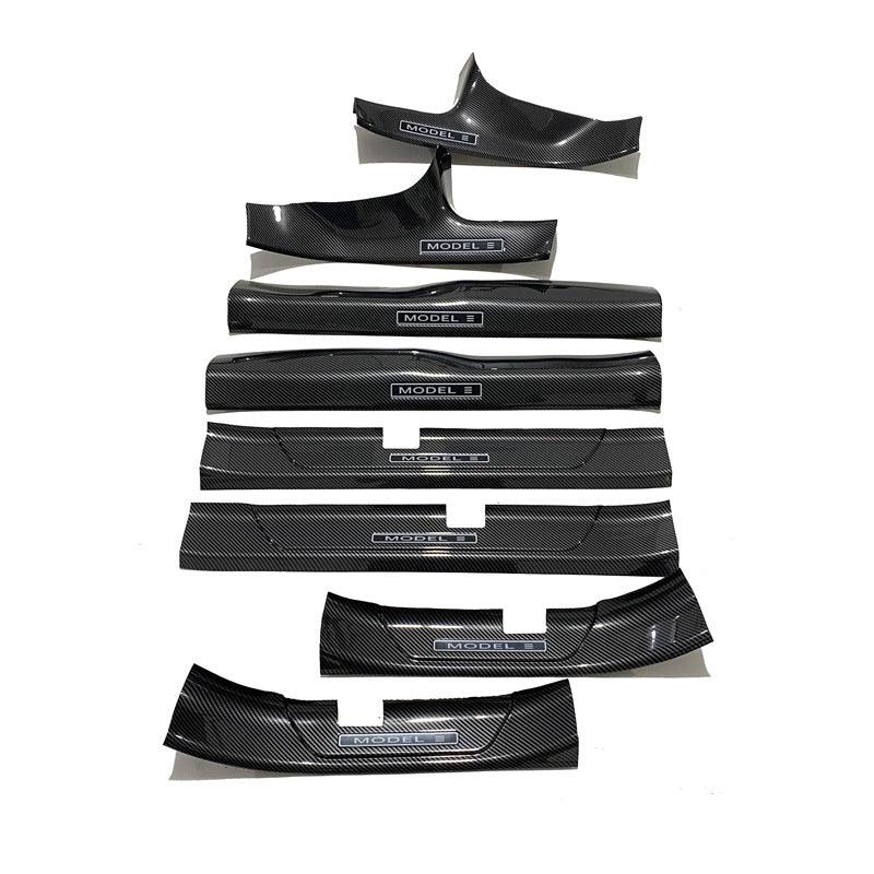 Tesla Model 3 Stainless Steel Door Entry Guard Kick Plate Protector Kit - Evooor