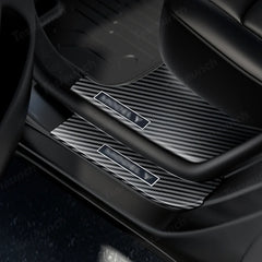 Tesla Model Y Juniper 2025+ 8-Piece Carbon Fiber Door Sill Guard Kit for Enhanced Protection - Evooor