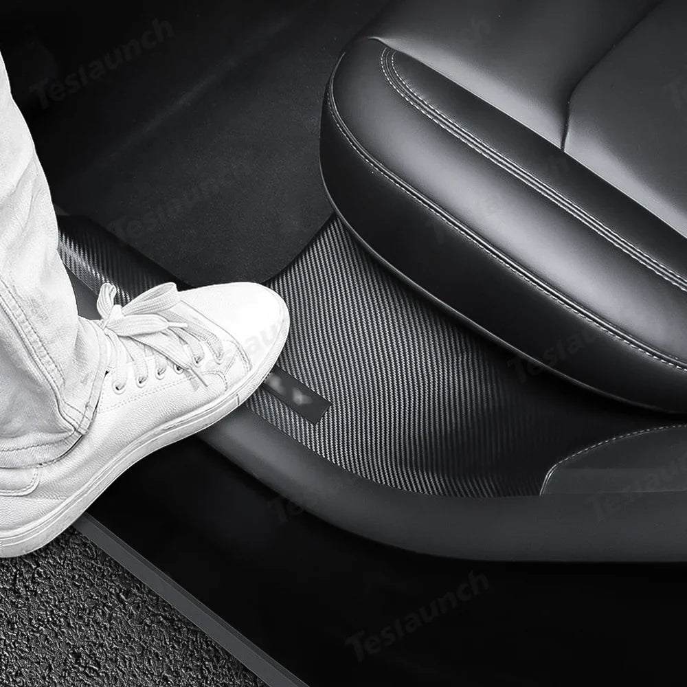 Tesla Model Y Juniper 2025+ 8-Piece Carbon Fiber Door Sill Guard Kit for Enhanced Protection - Evooor